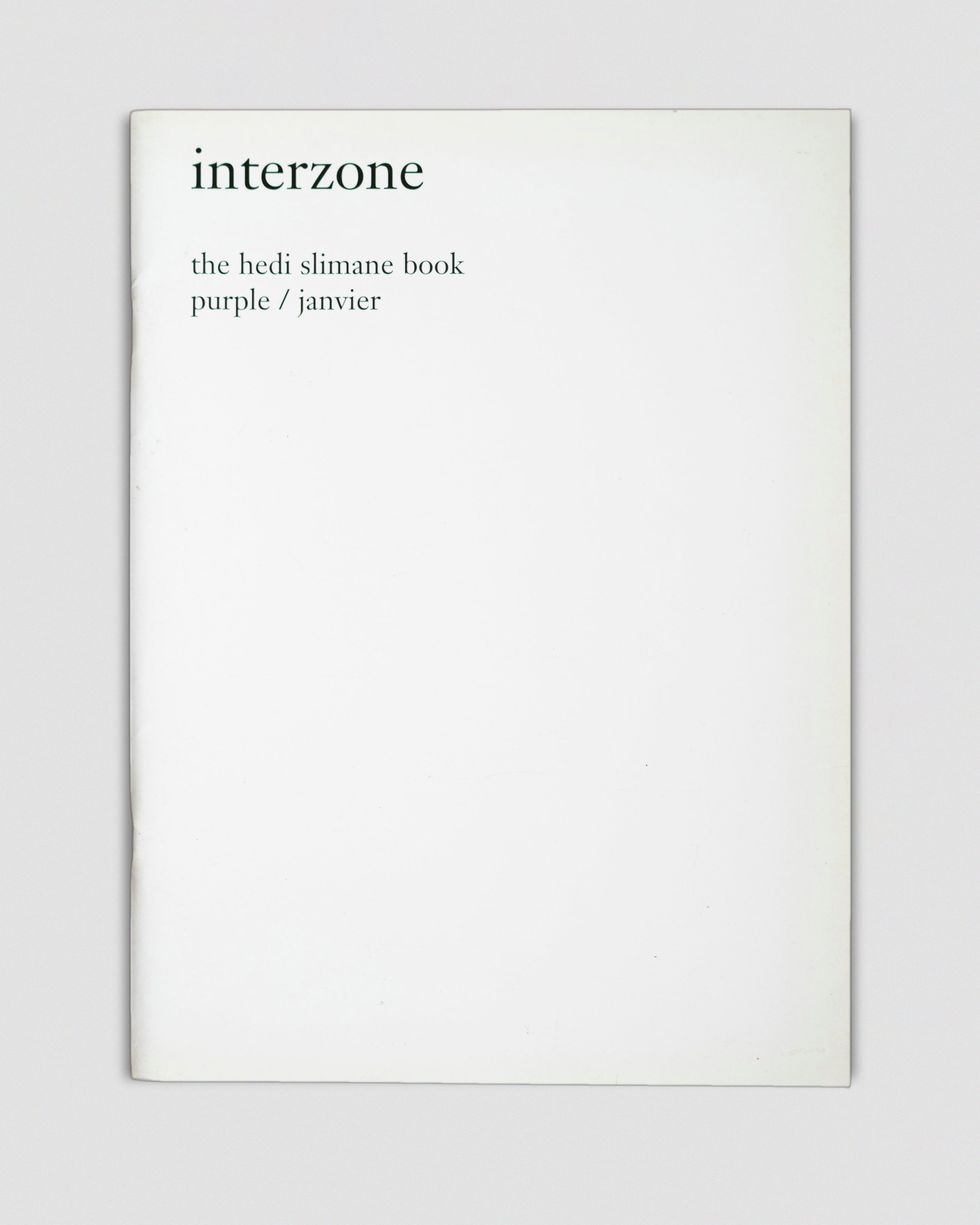 Interzone: The Hedi Slimane Book – In Form Library